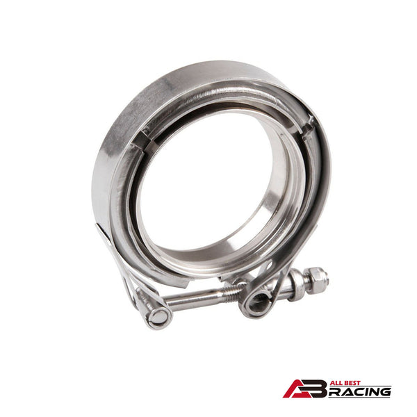 Stainless Steel V Band Turbo Downpipe Exhaust Clamp & Flange Kit - A.B.Racing Supension Parts