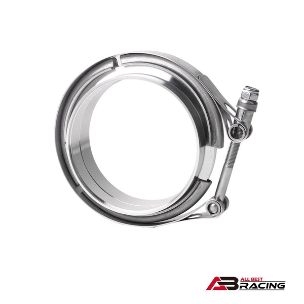 Stainless Steel V Band Turbo Downpipe Exhaust Clamp & Flange Kit - A.B.Racing Supension Parts